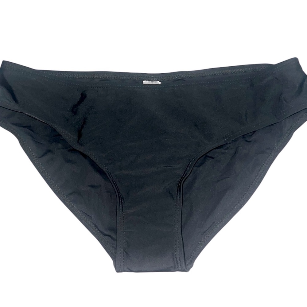 New Unbranded Black Swimsuit Bottoms High Waist Hi Cut Bikini Bottoms Med NWOT - Picture 2 of 11